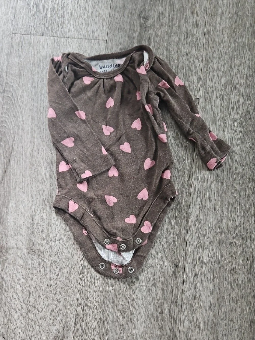 Baby‎ Girl 0-3mth Lot Pink, Brown & Light One-Piece Bodysuit Set